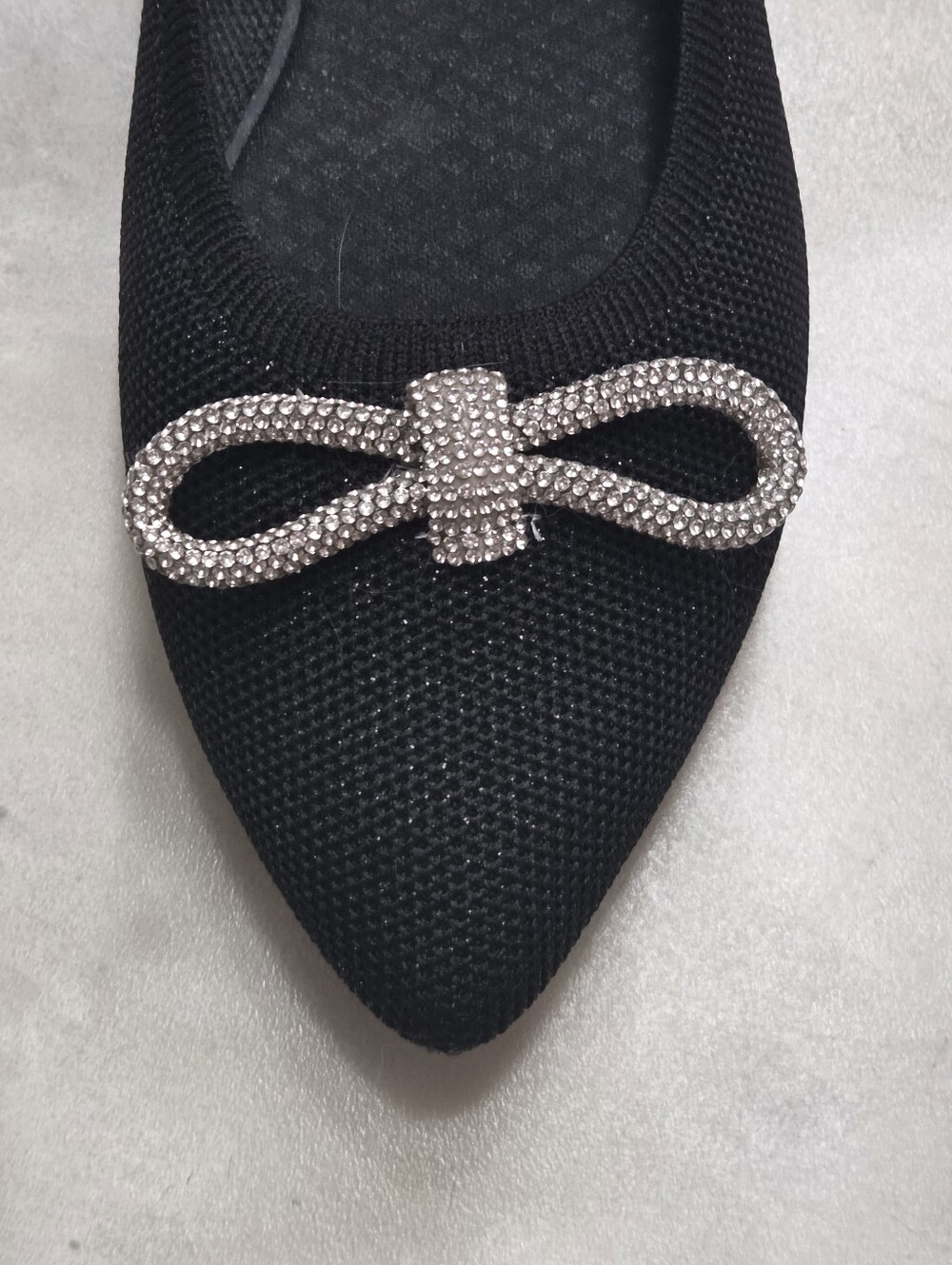 Skechers Cleo Point - Glitzy Haze Black Flats Size 7.5 - Picture 3 of 6